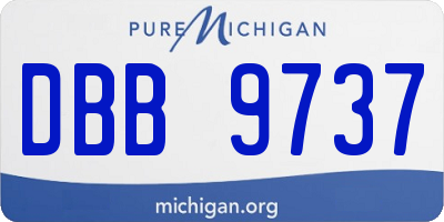 MI license plate DBB9737