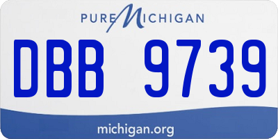 MI license plate DBB9739