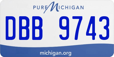 MI license plate DBB9743