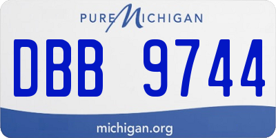 MI license plate DBB9744