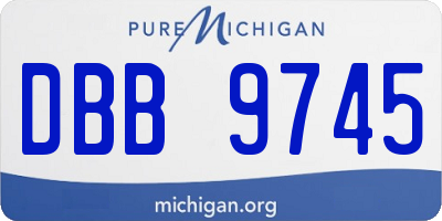 MI license plate DBB9745