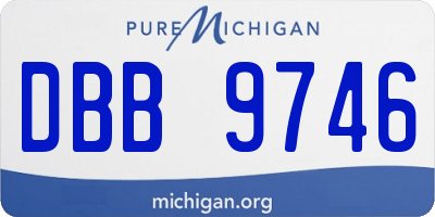 MI license plate DBB9746