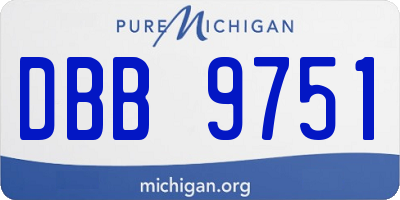 MI license plate DBB9751