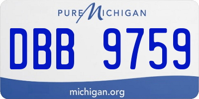 MI license plate DBB9759