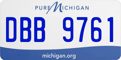 MI license plate DBB9761