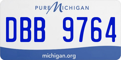 MI license plate DBB9764