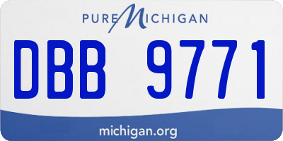 MI license plate DBB9771