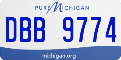 MI license plate DBB9774