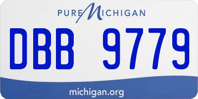 MI license plate DBB9779