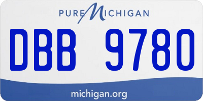 MI license plate DBB9780