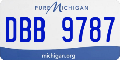 MI license plate DBB9787