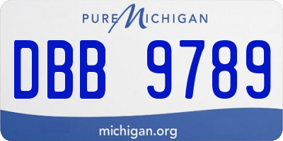 MI license plate DBB9789