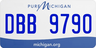 MI license plate DBB9790