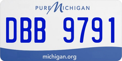 MI license plate DBB9791