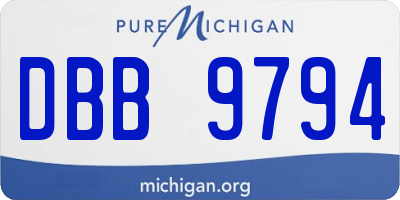 MI license plate DBB9794