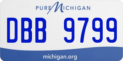 MI license plate DBB9799
