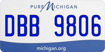 MI license plate DBB9806