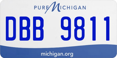 MI license plate DBB9811