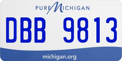MI license plate DBB9813