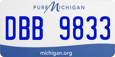 MI license plate DBB9833