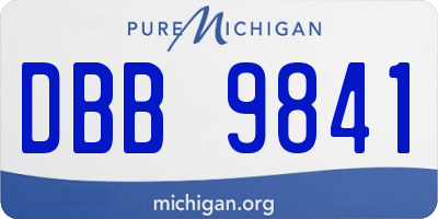 MI license plate DBB9841