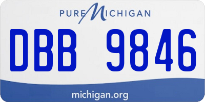 MI license plate DBB9846