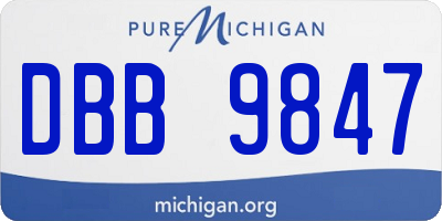 MI license plate DBB9847