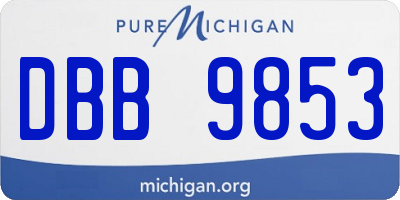 MI license plate DBB9853