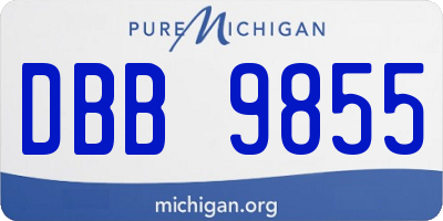 MI license plate DBB9855