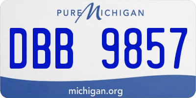 MI license plate DBB9857