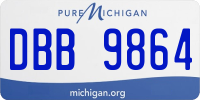 MI license plate DBB9864