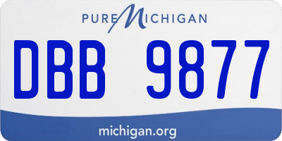 MI license plate DBB9877