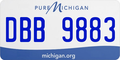 MI license plate DBB9883