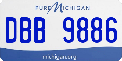 MI license plate DBB9886