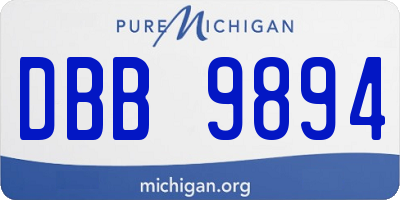 MI license plate DBB9894