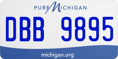 MI license plate DBB9895