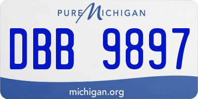 MI license plate DBB9897