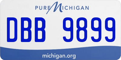 MI license plate DBB9899