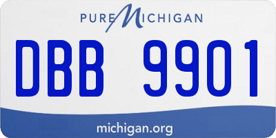 MI license plate DBB9901