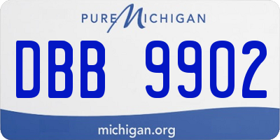 MI license plate DBB9902