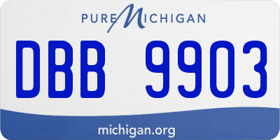 MI license plate DBB9903
