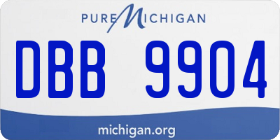 MI license plate DBB9904