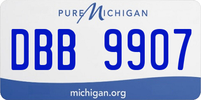 MI license plate DBB9907