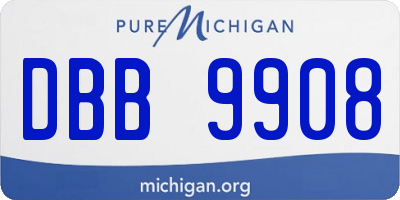 MI license plate DBB9908