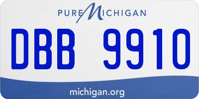 MI license plate DBB9910