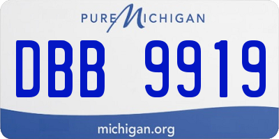 MI license plate DBB9919