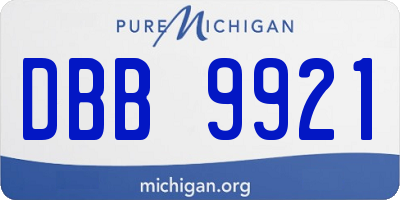 MI license plate DBB9921