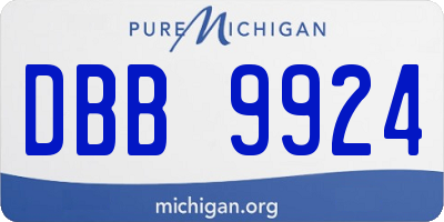 MI license plate DBB9924