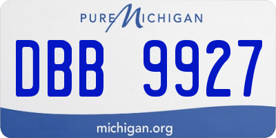 MI license plate DBB9927