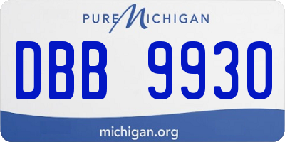 MI license plate DBB9930